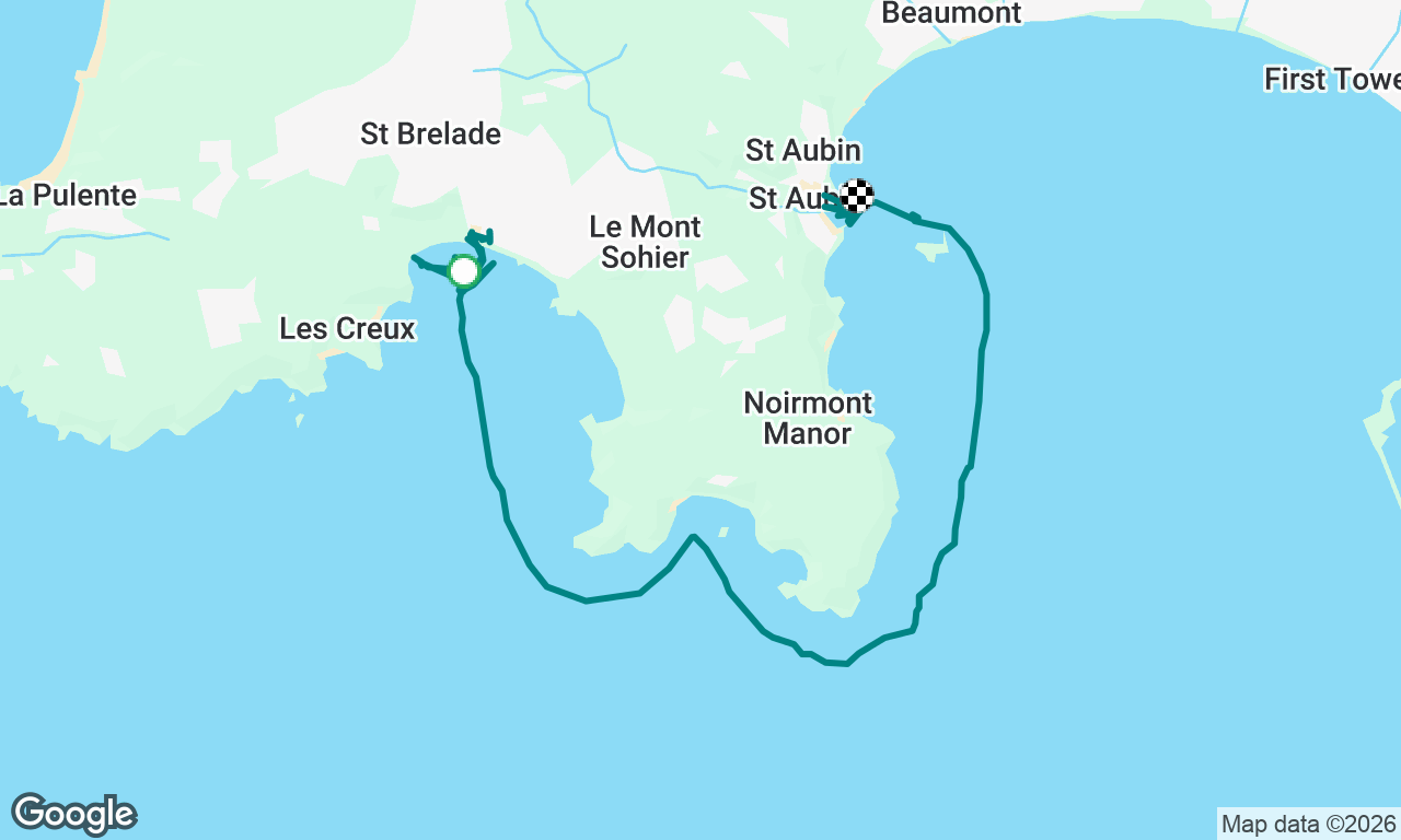 St.Brelades bay to St.Aubins Fort
