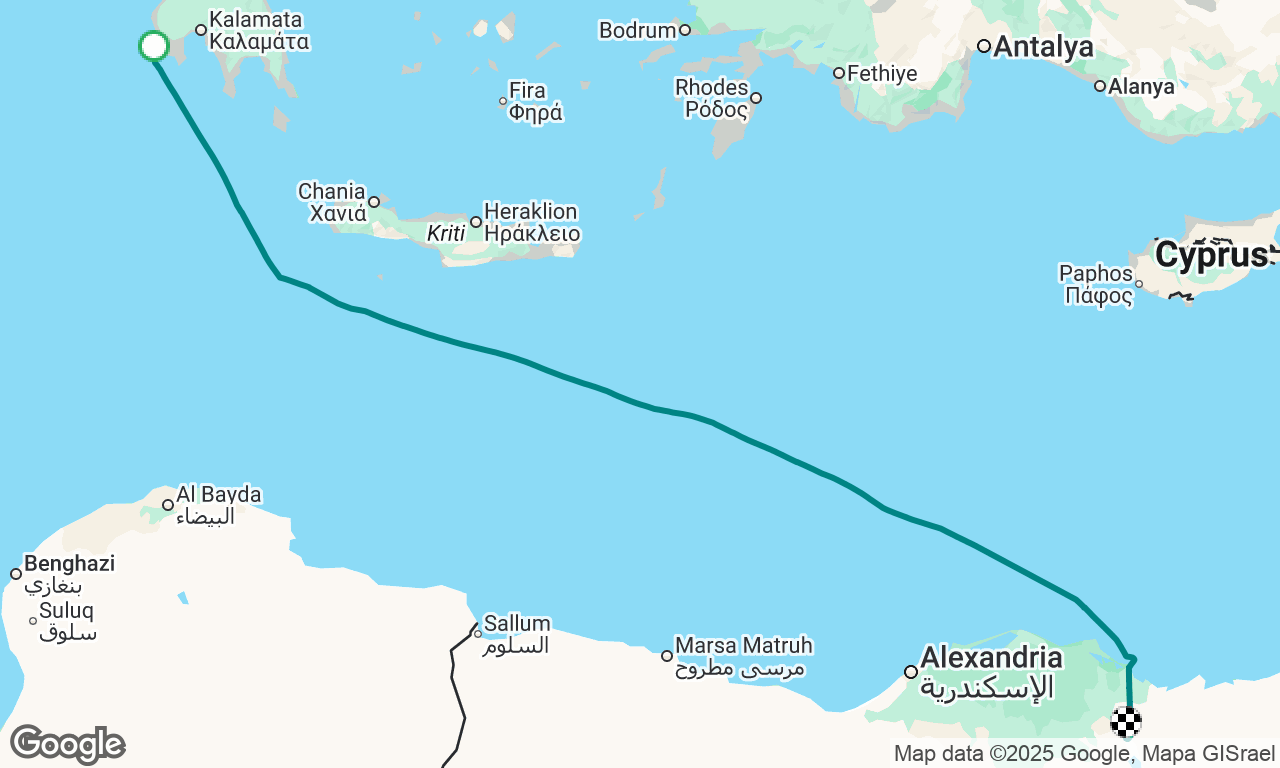 Preveza to Ismailia