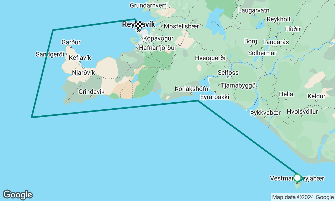 Vestmannaeyjar Islands to Reykjavik, Iceland 