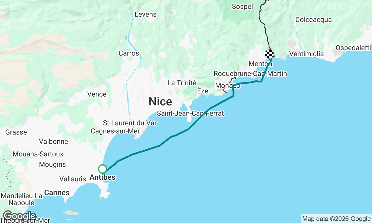 Antibes to Menton