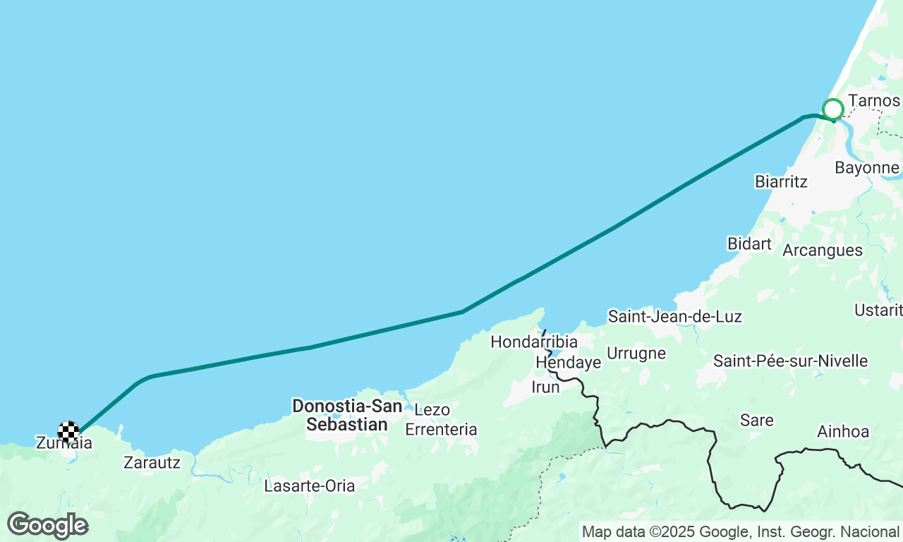 Bayonne to Zumaia (will they have power in Spain)?