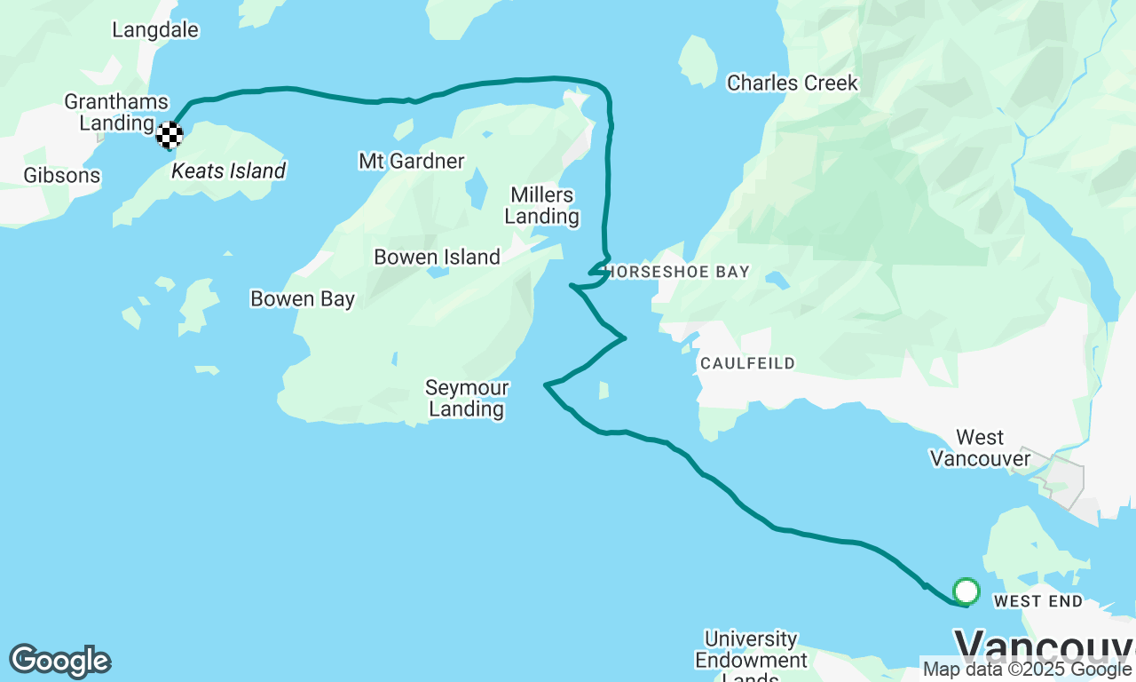 Vancouver to Keats Island