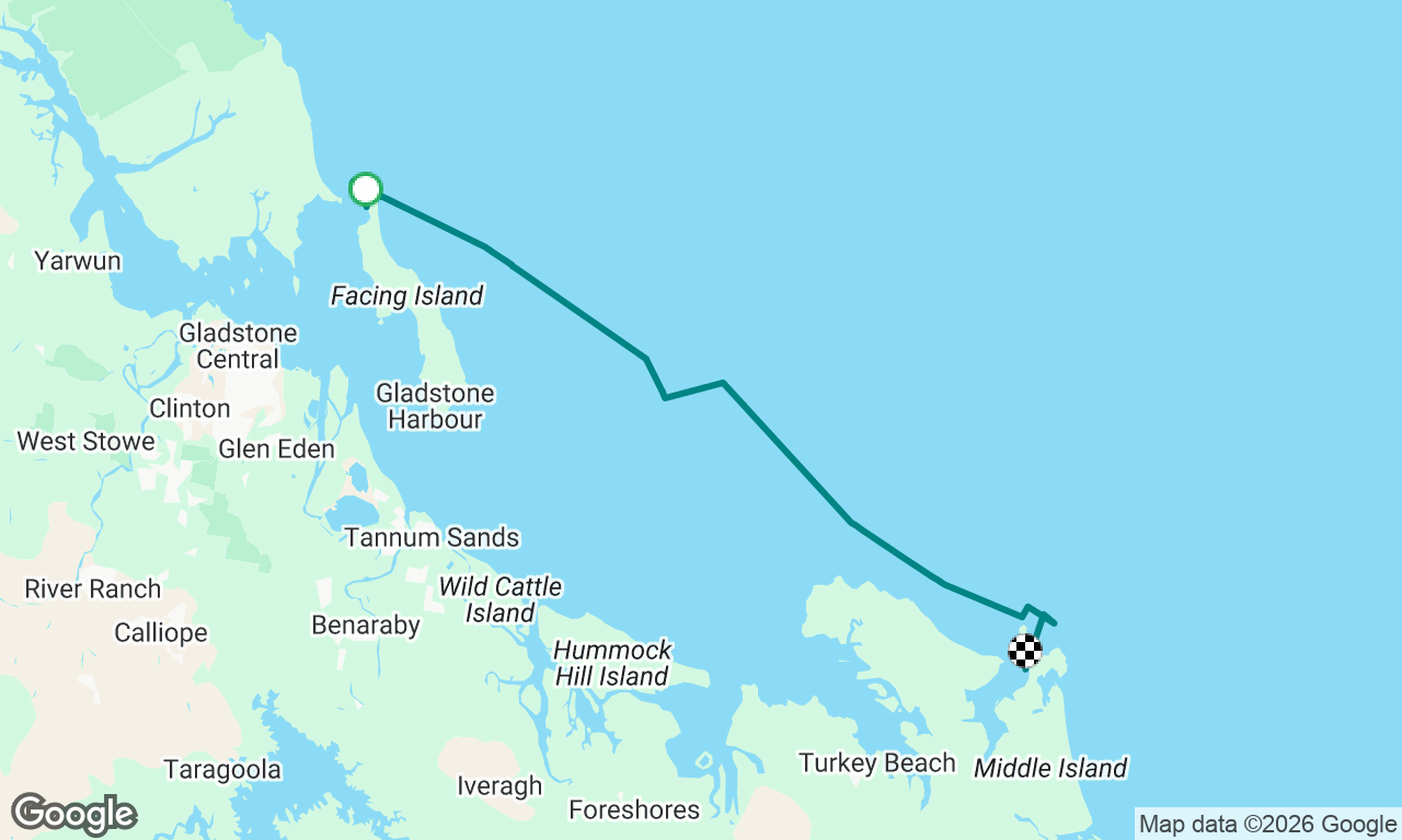 Facing Island to Middle Island