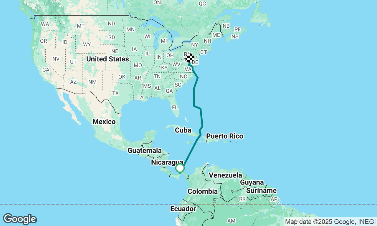 Panama to Washington D.C