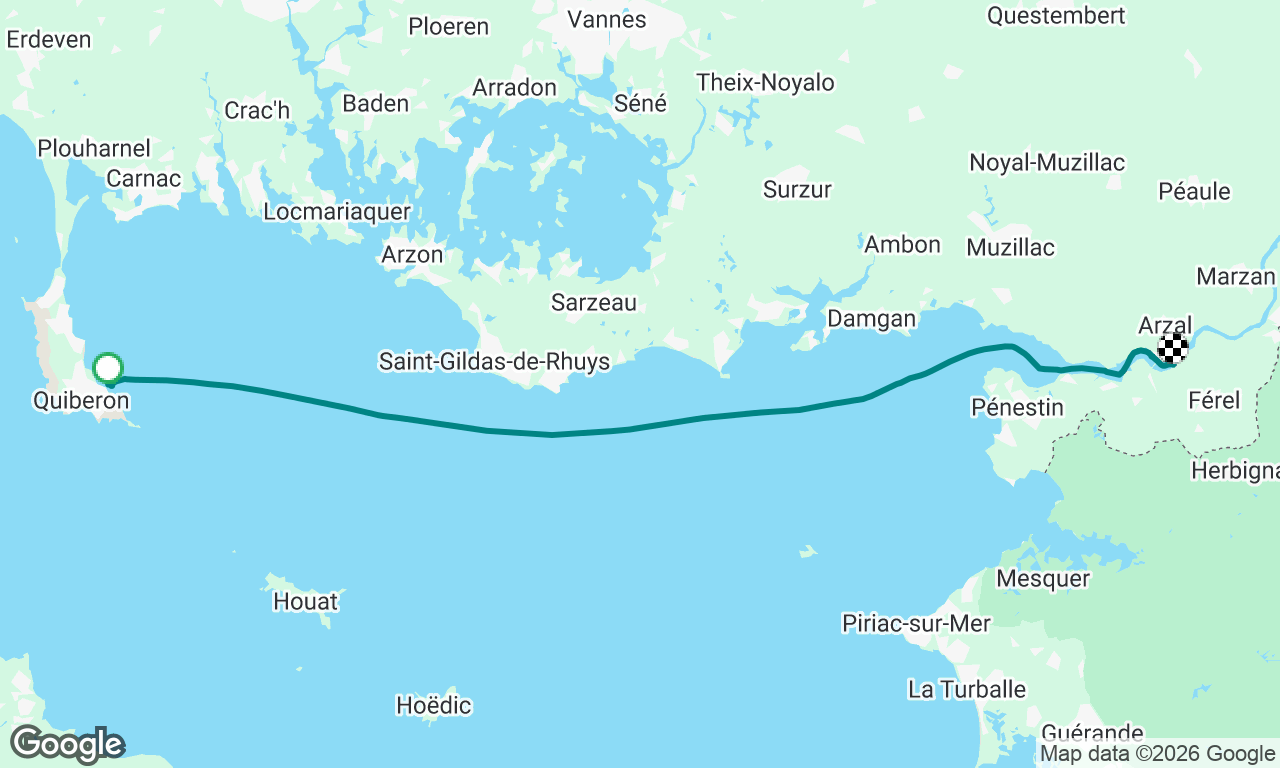 Quiberon to Arzal, River Vilaine