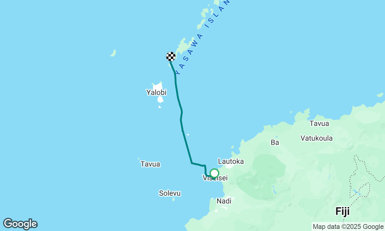 Vuda marina to Manta Ray resort, Drawaqa Is. Fiji. 