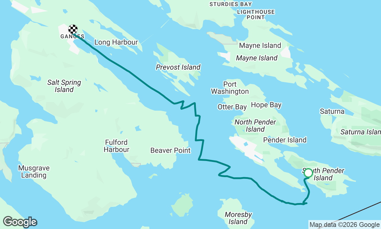 Bedwell Harbour to Ganges.