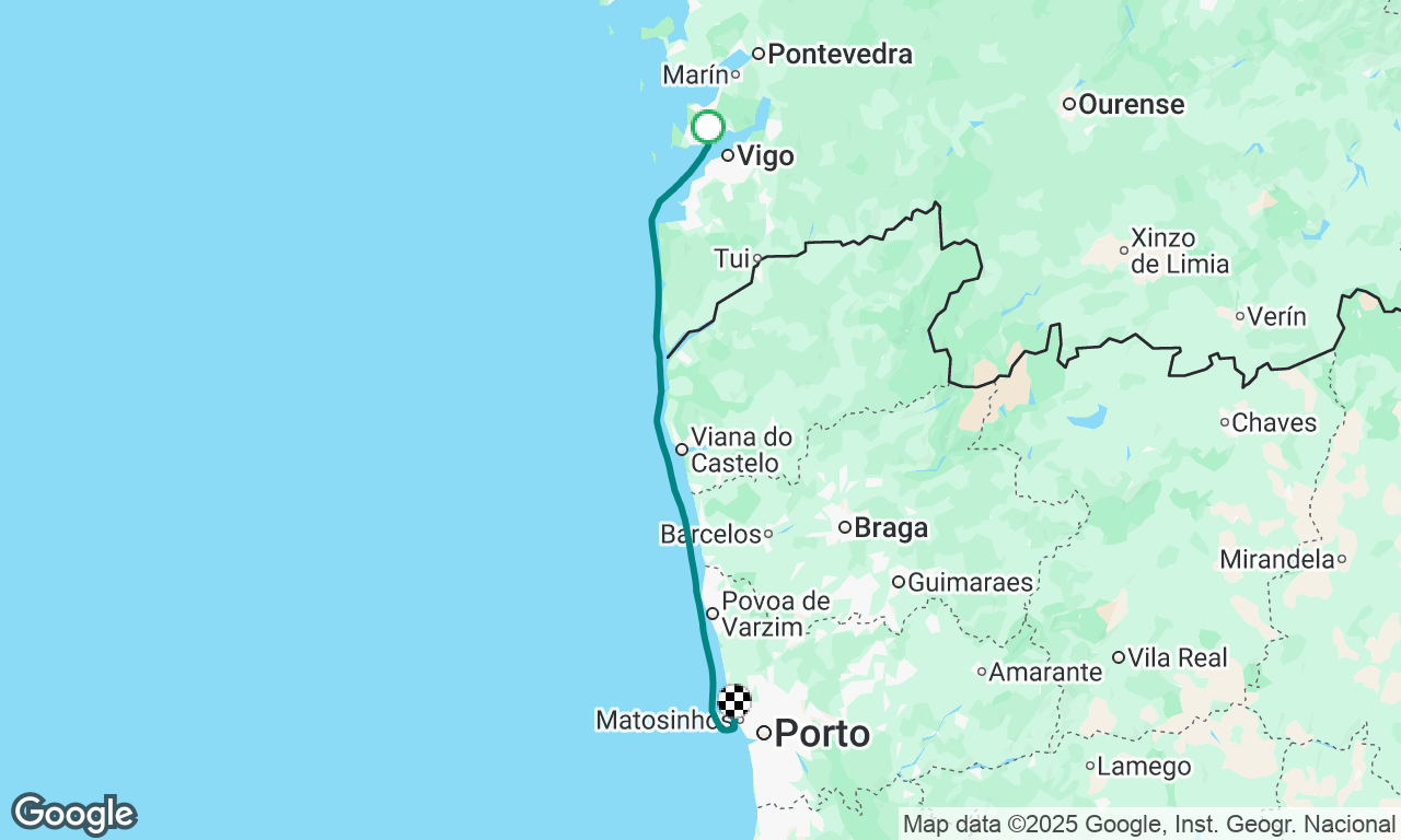 Vigo to Matosinhos, Portugal