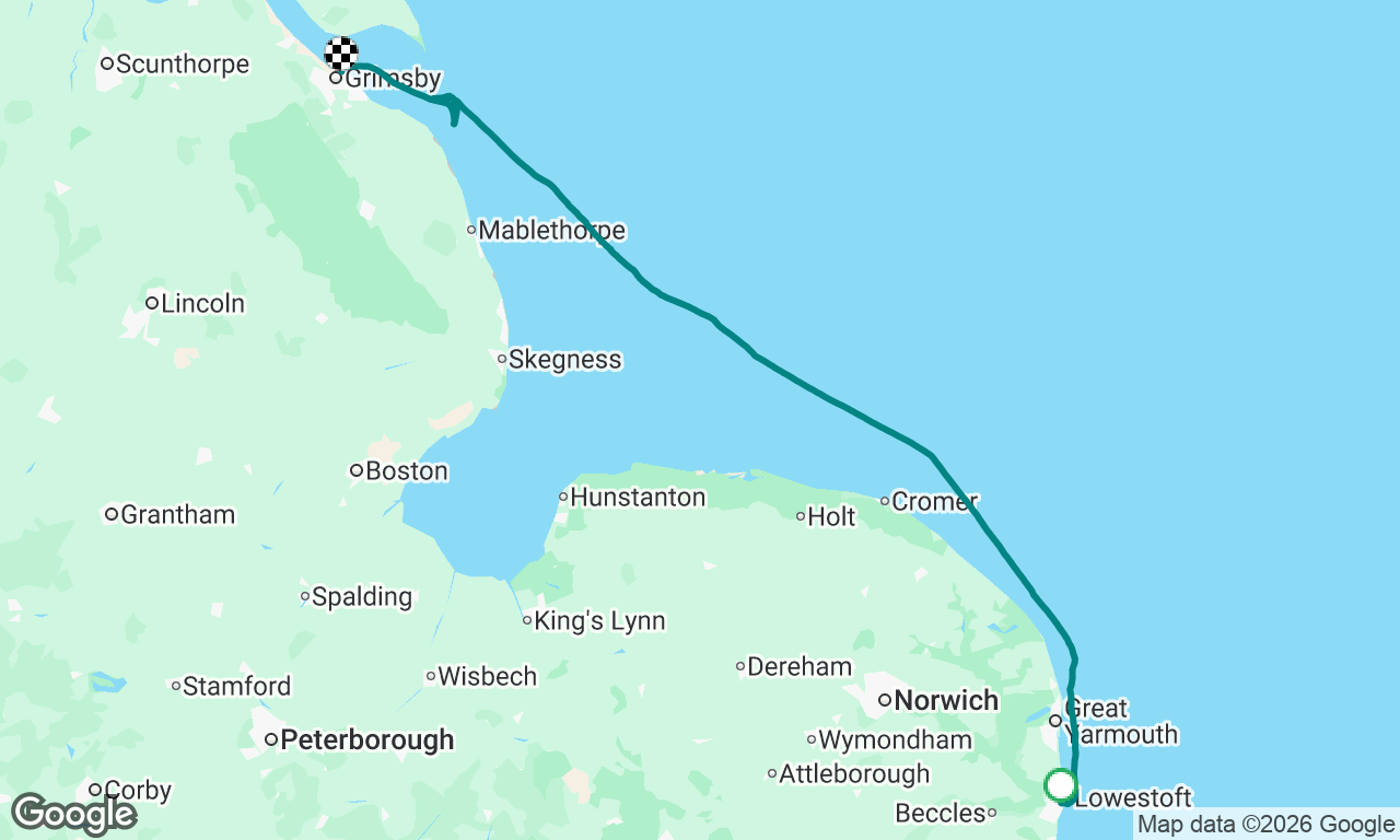 Lowestoft to Grimsby