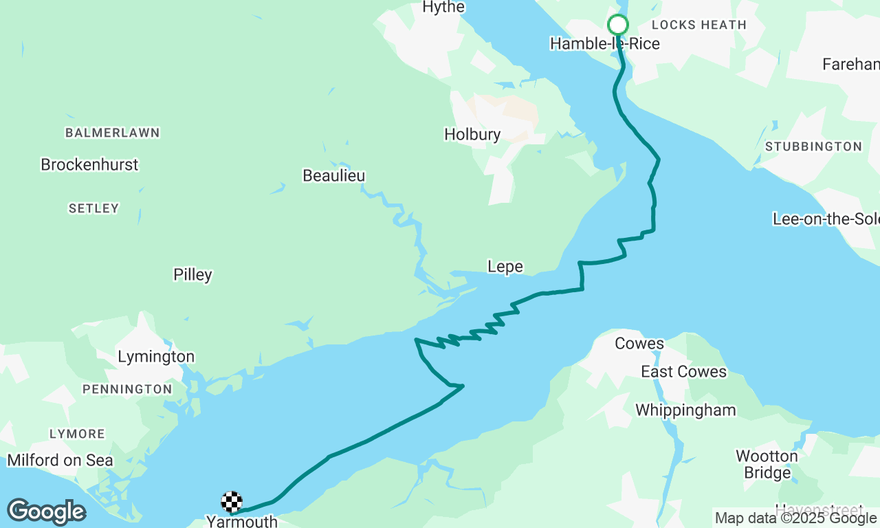 Night sail to Yarmouth with Alice and Elise