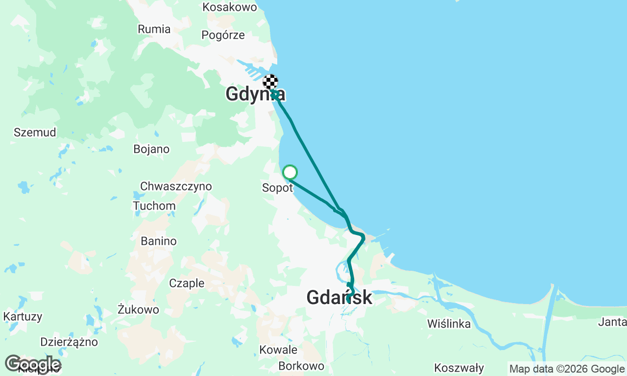 Sopot -> Gdańsk -> Gdynia