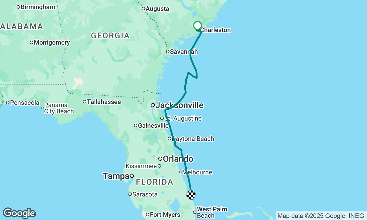 Charleston SC to Stuart FL