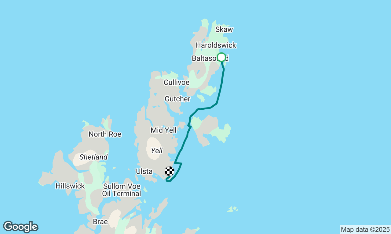 Baltasound to Burravoe, Yell