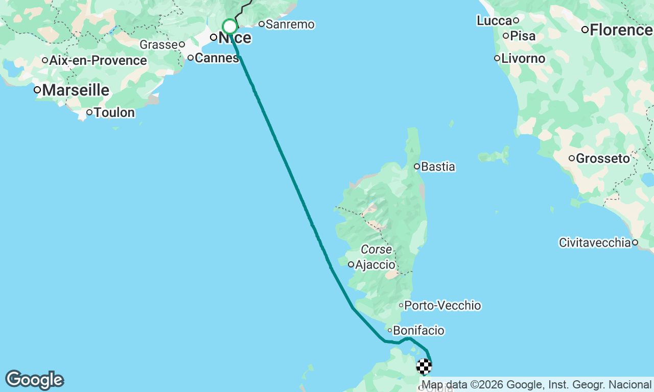 Monaco to Portisco - Jun 8, 2026