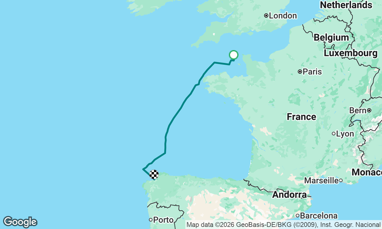Guernsey to a Coruna 