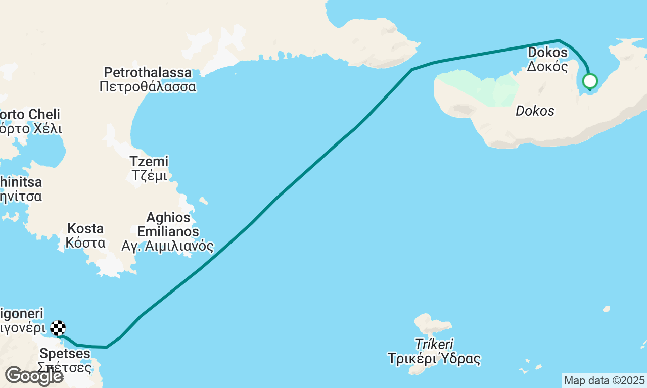 Dhokos to Spetses