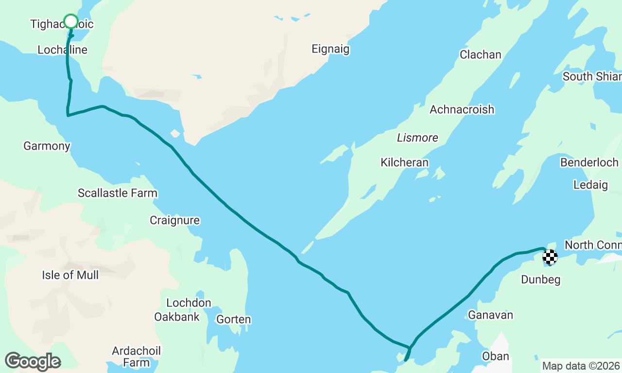 Lochaline back to Dunstaff