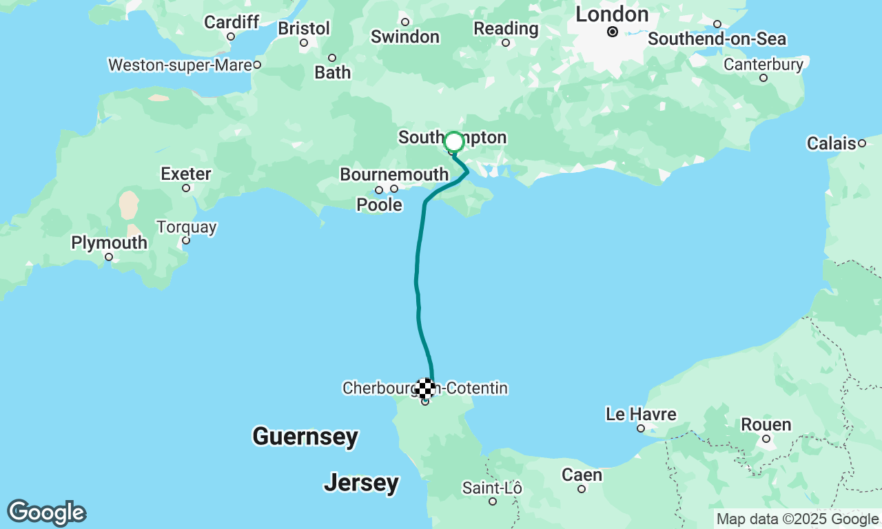 Night sailing shamrock quay to Cherbourg France 