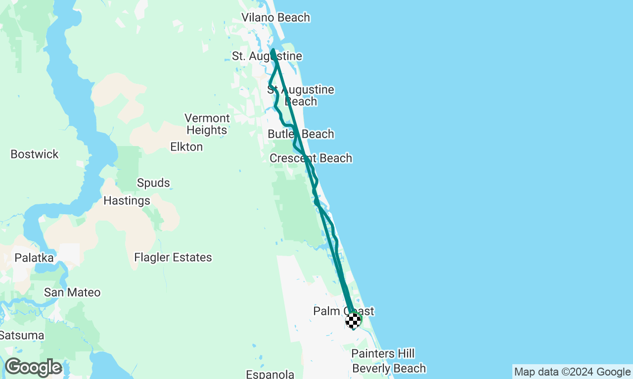 Missis Mack motor to Palm Coast from St Augustine