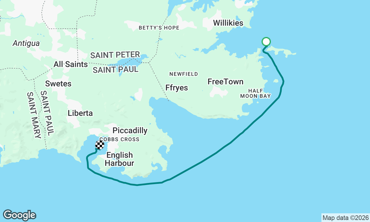 Green Island to Falmouth Harbour