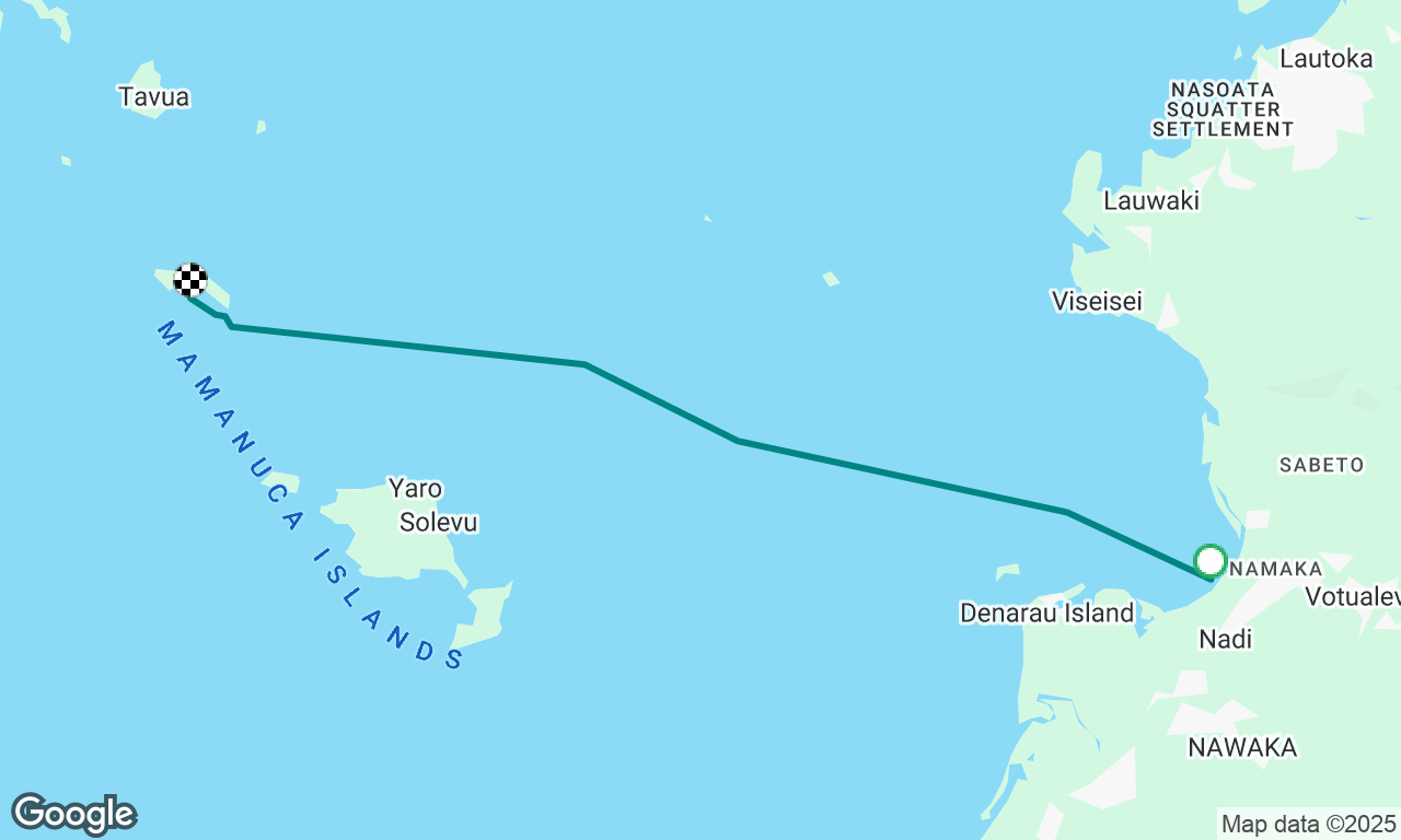 Wailoaloa beach to Mana Island 