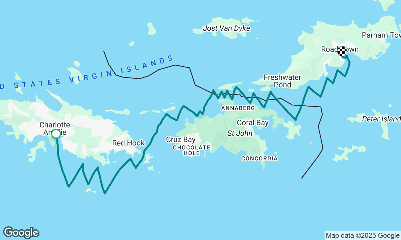 Charlotte Amalie (USVI) > Road Town (BVI)