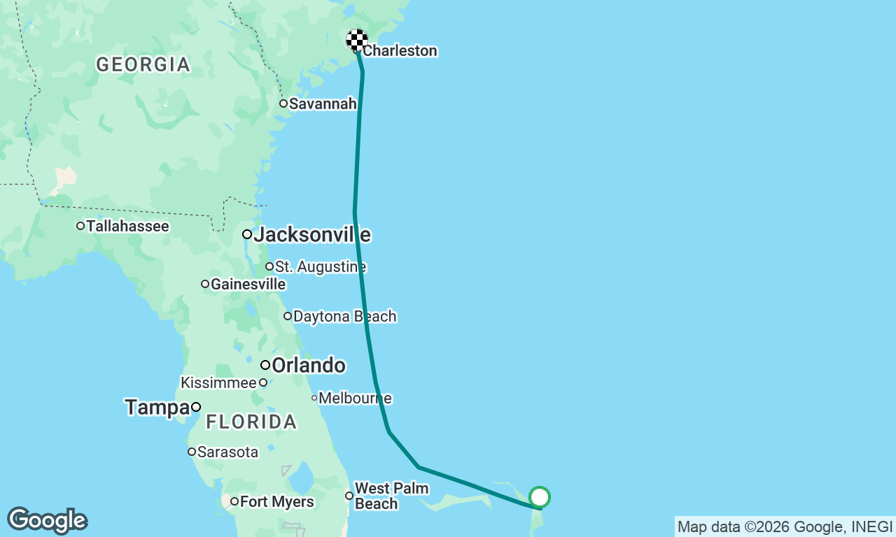 Marsh Harbour to Charleston