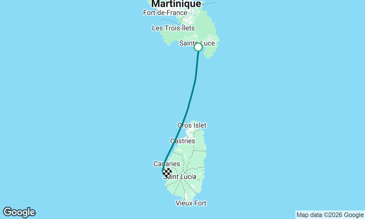 Saint Lucia to Martinique