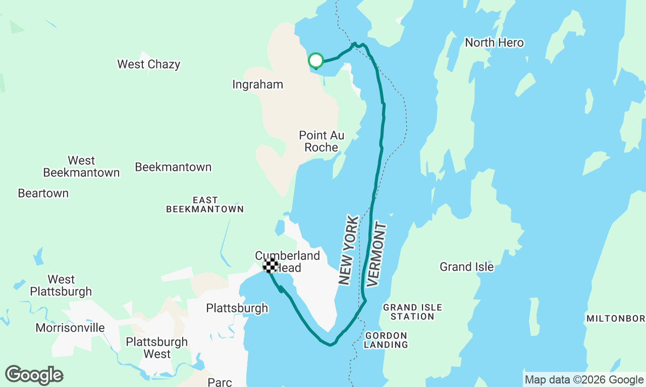 Monty's bay-> Plattsburgh
