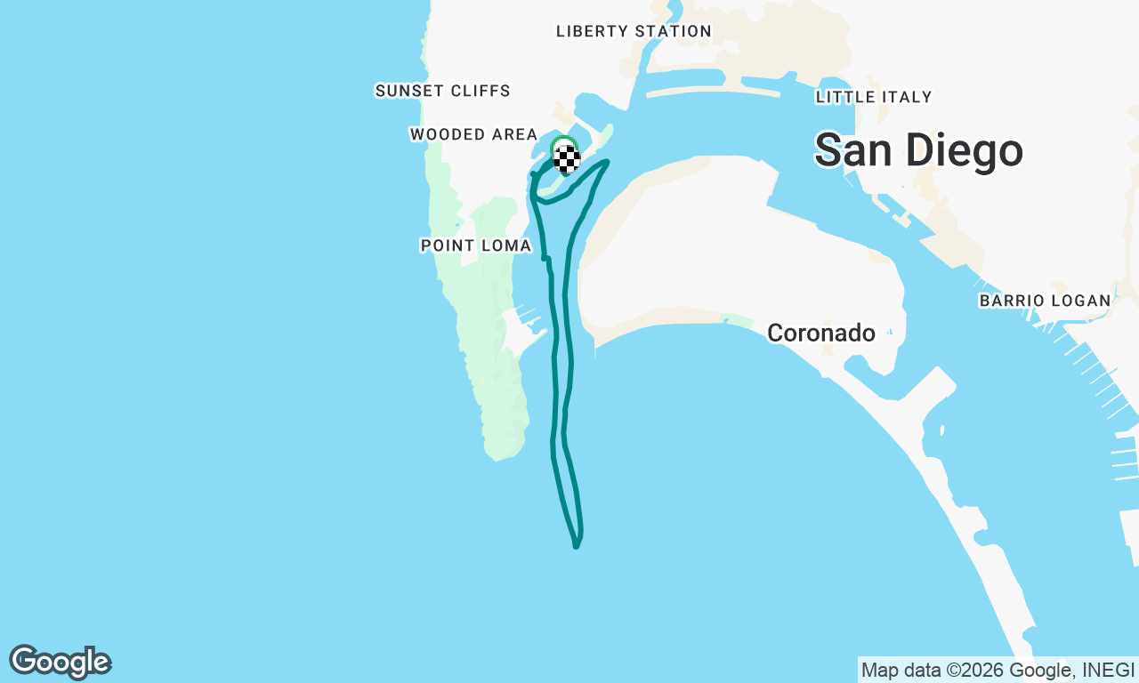 Sailing and swimming at Kellogg beach
