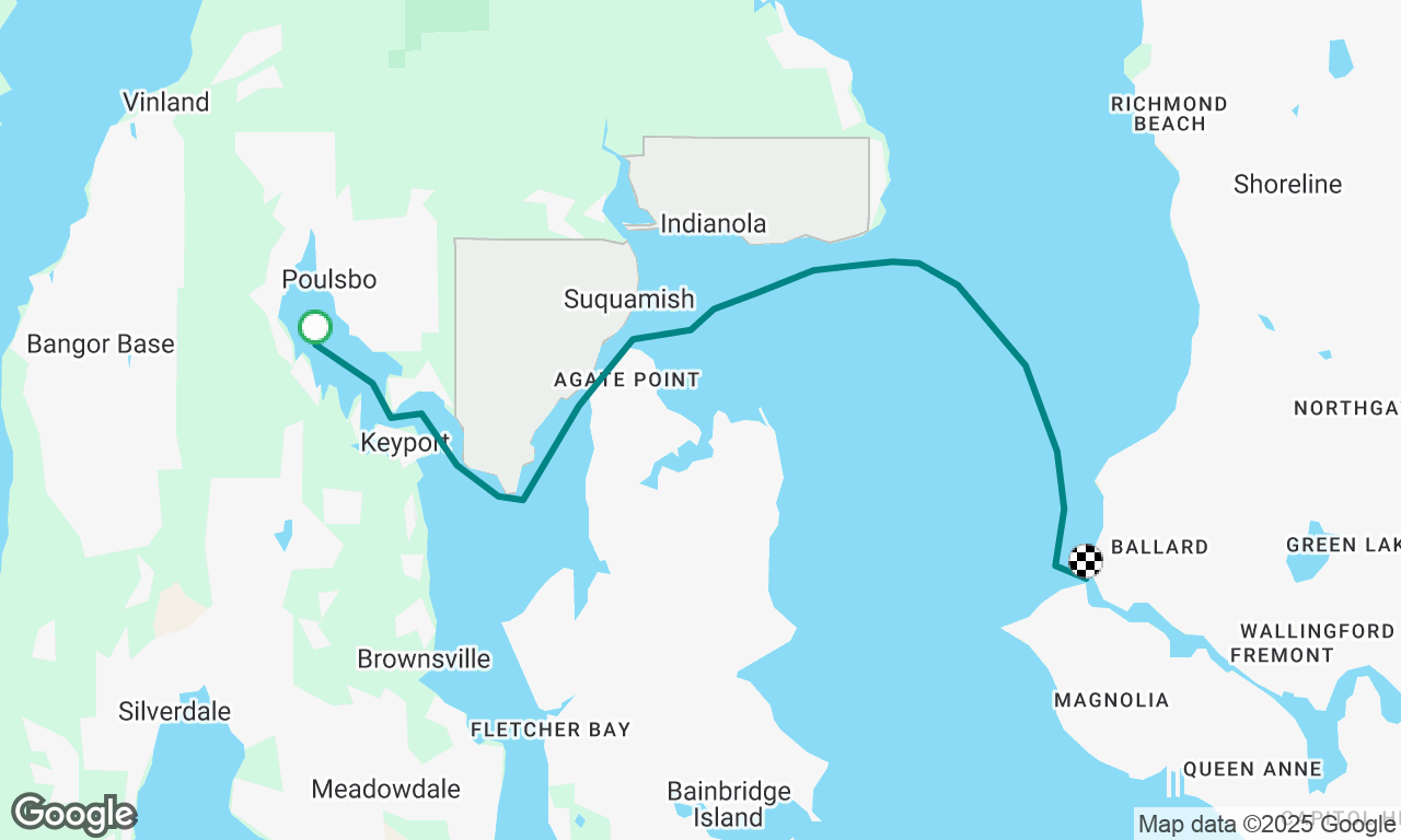 Sail from Poulsbo to Shilshole Bay