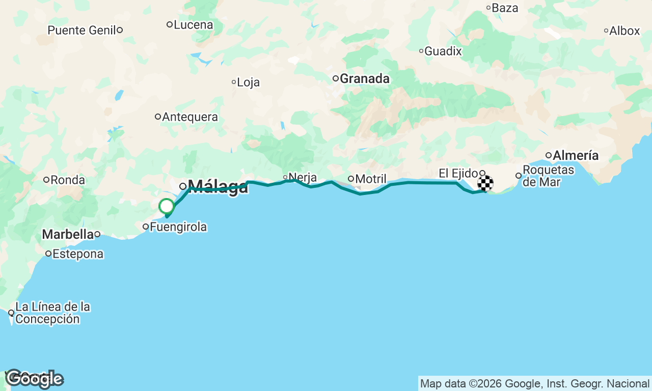 Benlemadena to almerima