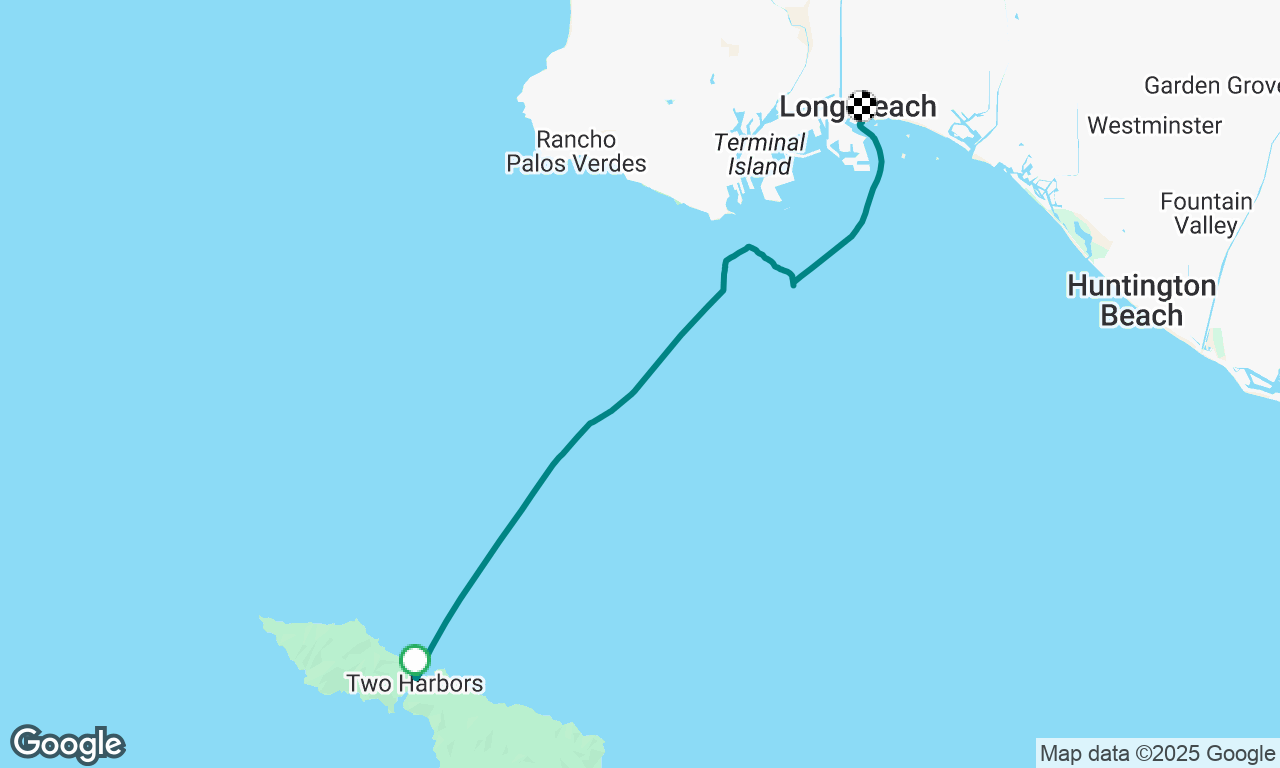 Catalina island to Long Beach 