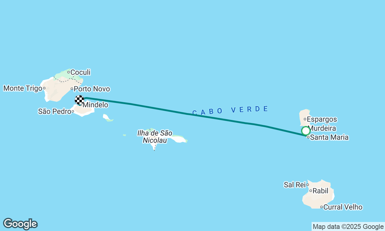 Sail from Santa Maria, Ilho do Sal to Mindelo, Ilha de São Vicente 