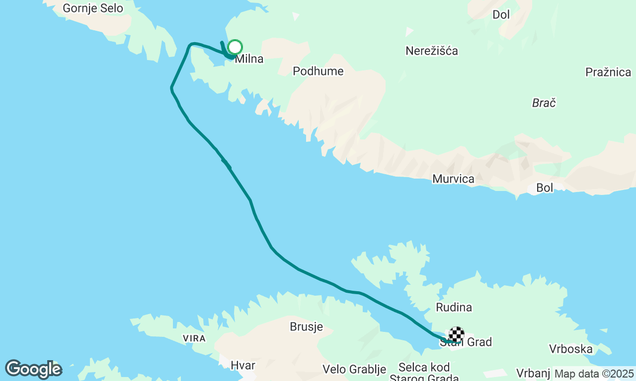 Milna, Brac to Stari Grad, Croatia 