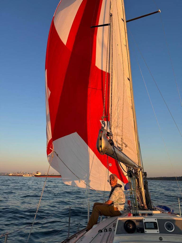 Evening Sail with gennaker setup_C039103F-FC18-49C7-B725-F6BEE1A0726B