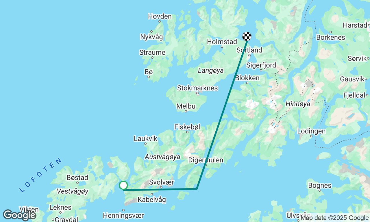 Lyngvaer to Verholmen Anchorage