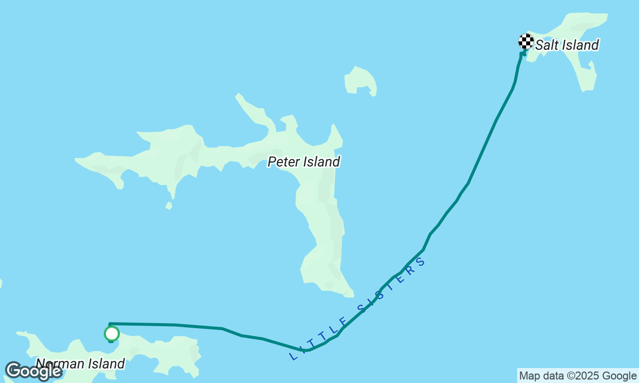 Benures Bay to Salt Island, wreck of the Rhône