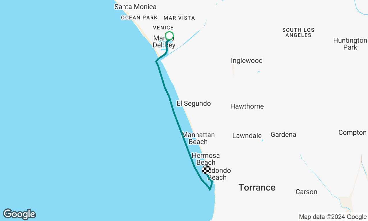 Bringing La Mer to Redondo in 20-25 knts of wind