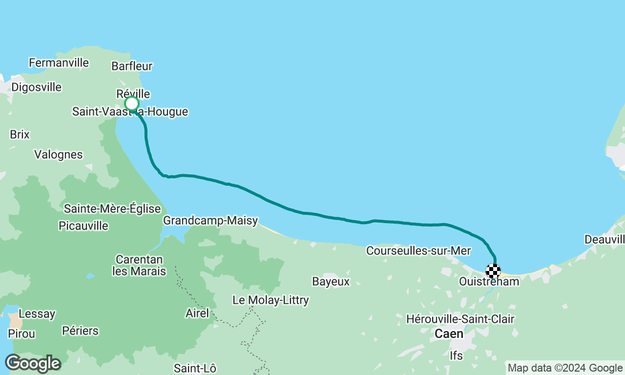 REME DDAY80 leg three St Vaast to  Ouistreham 