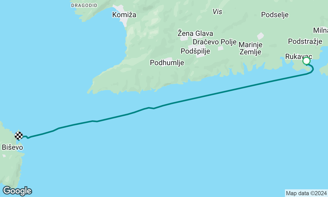 Vis Island to Bisevo (Blue Cave), Croatia 