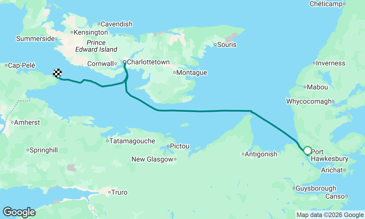 Port Hawkesbury, NS-> Cap Tormentine, NB