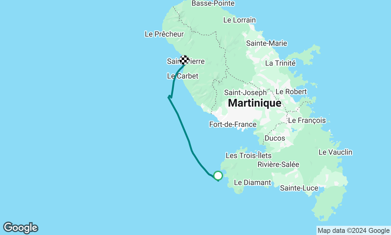 To St. Pierre, Martinique 