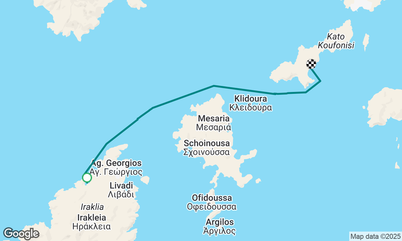 Paralia Vorini to Detis Bay West. (Koufonisi).