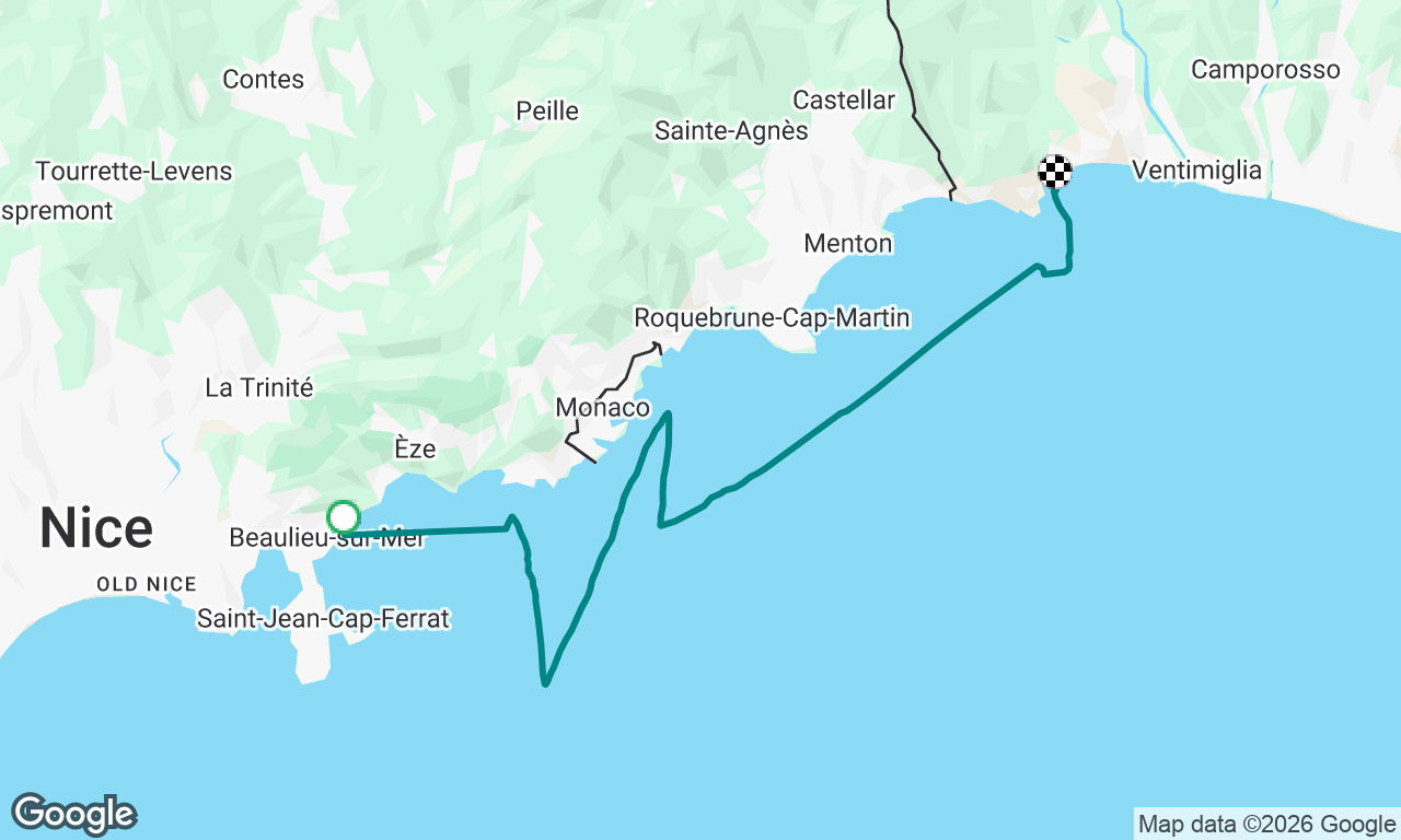 Beaulieu-sur-Mer to Latte.