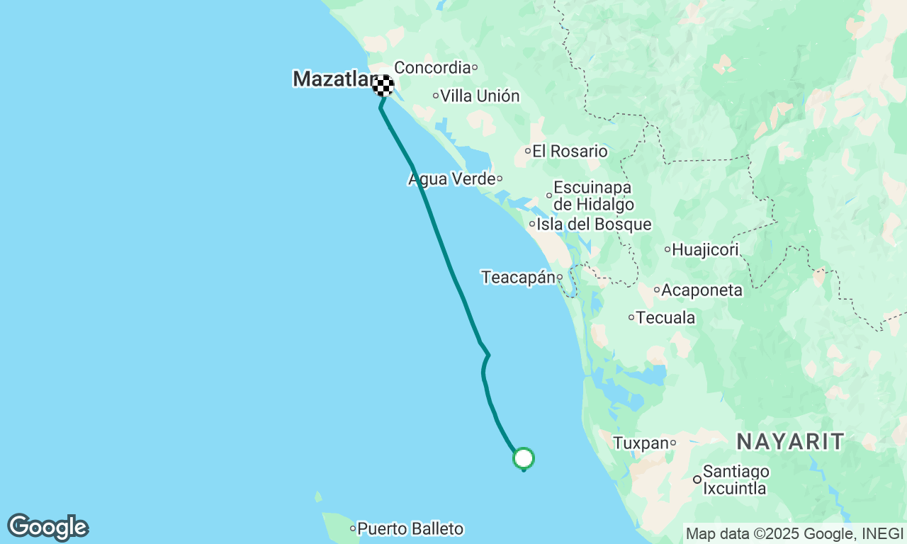 Isla Isabella to Mazatlan