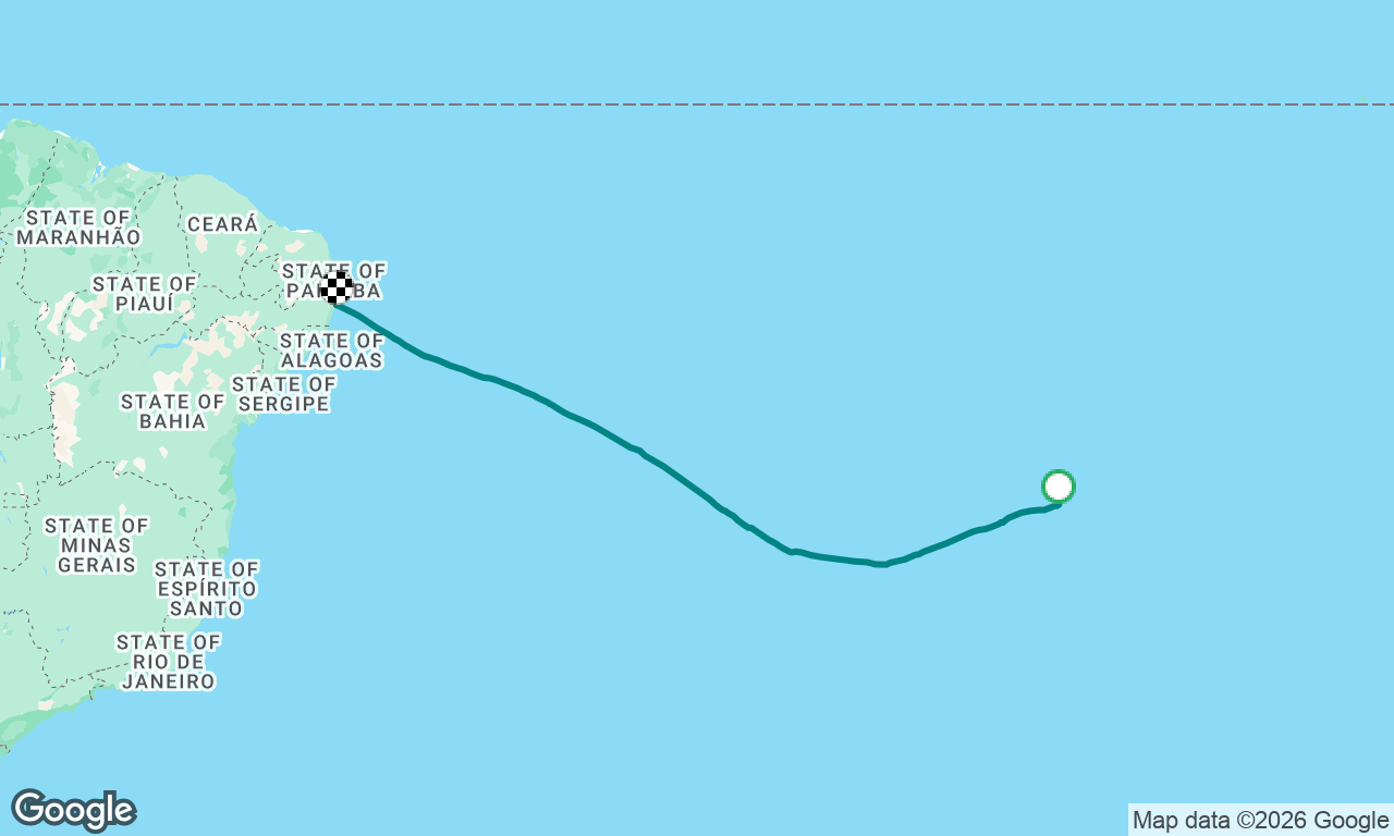St Helena to Recife, Brazil