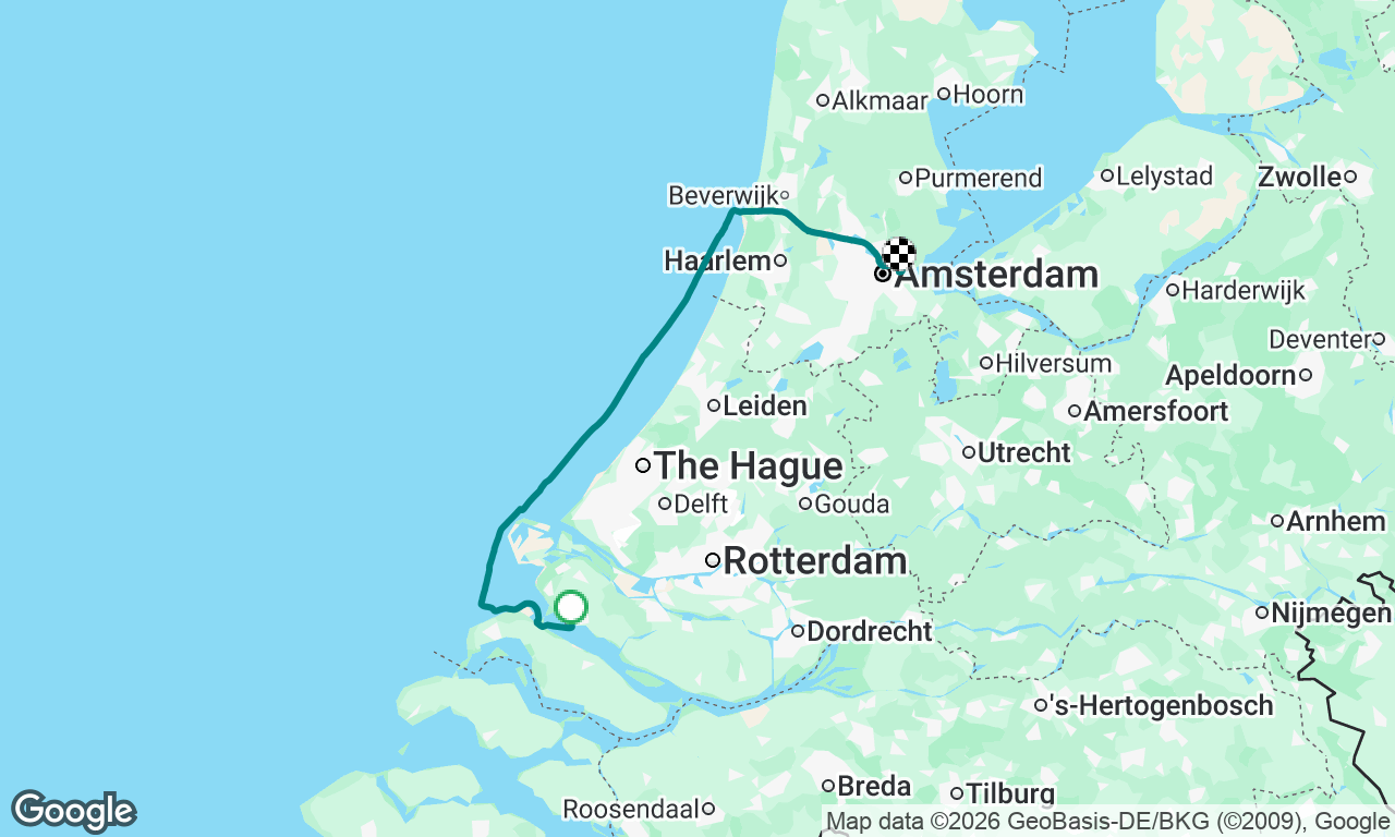 Hellevoetsluis to Amsterdam