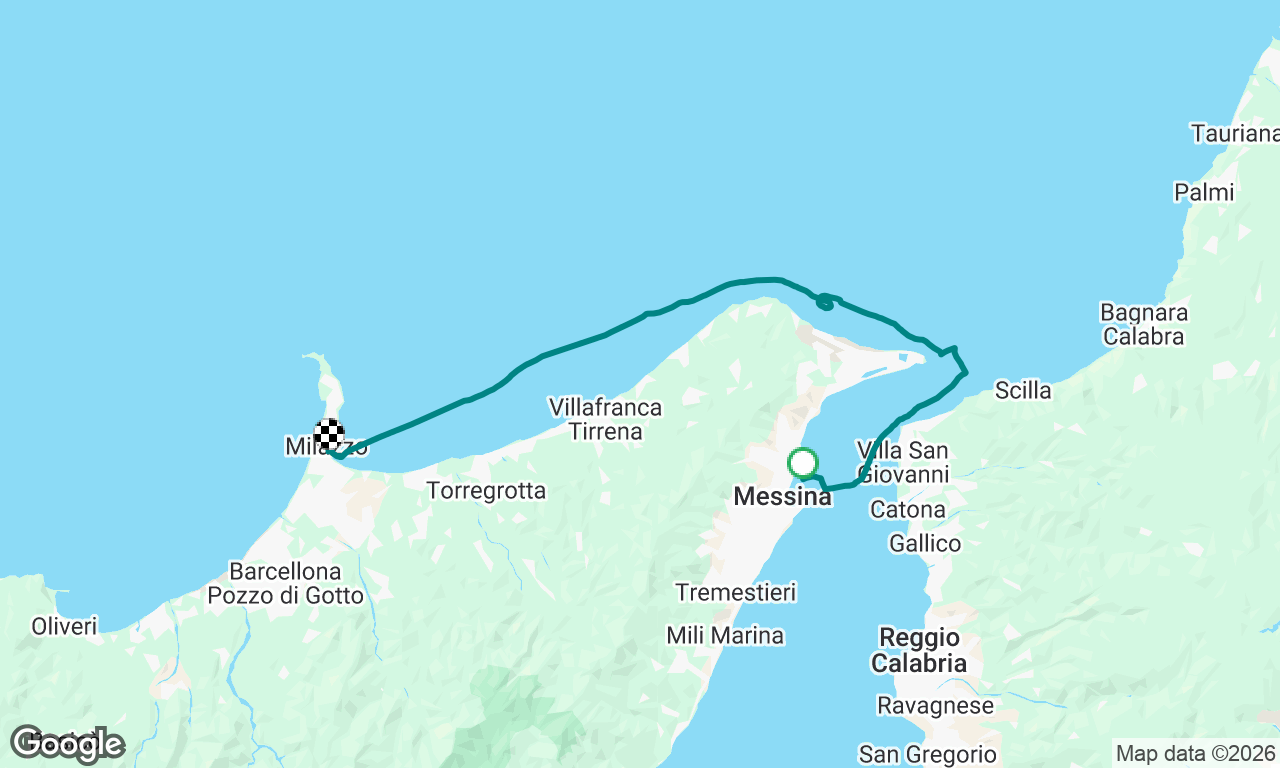Milebuilding Leg 4 - Messina to Milazzo