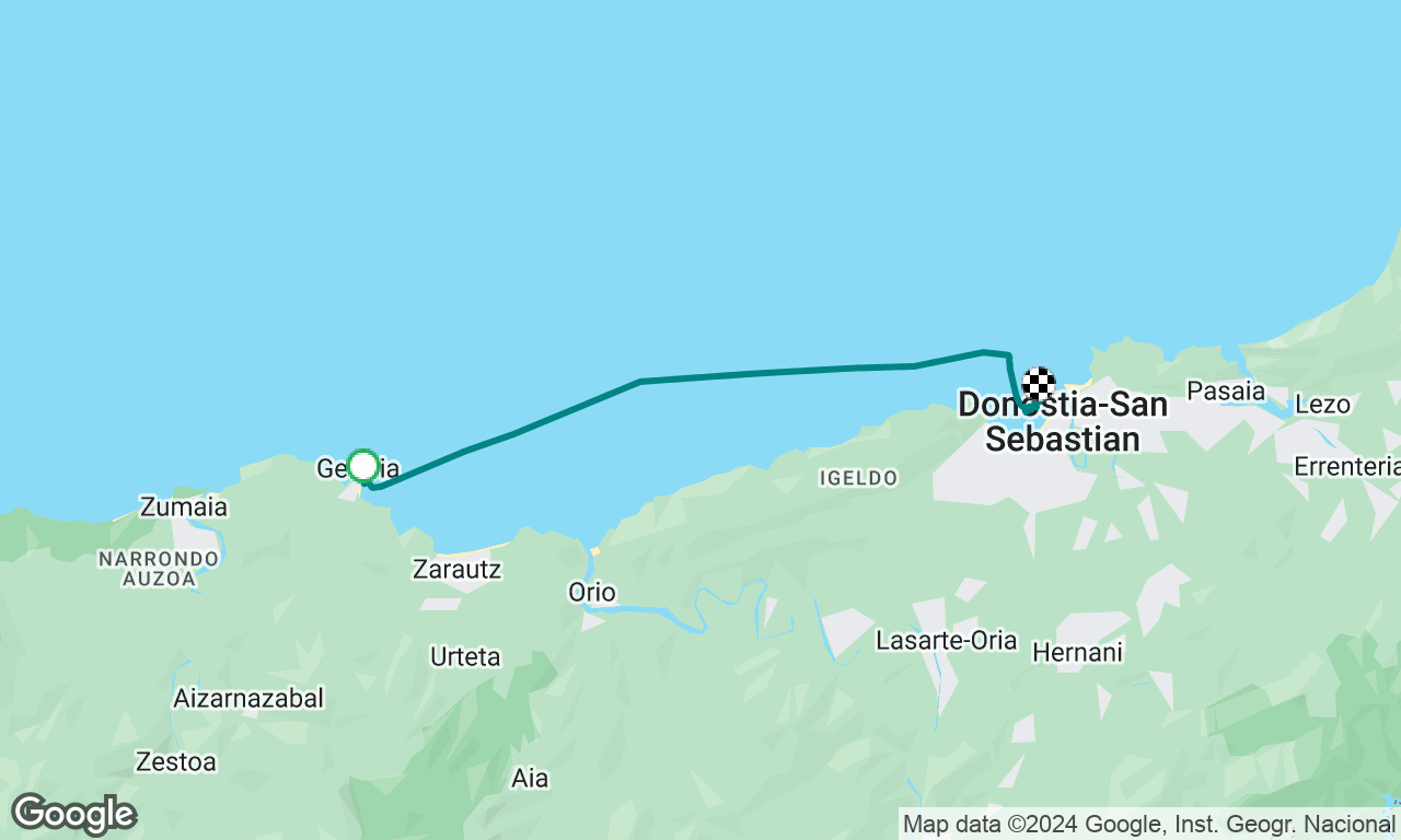 Drizzly steam to San Sebastián - Donastia